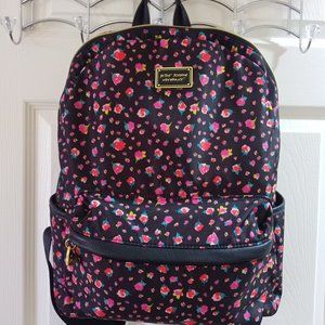 Betsey Johnson Full Size Backpack - Black with Red Roses